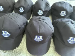 baseball cap with embroidery print B front view