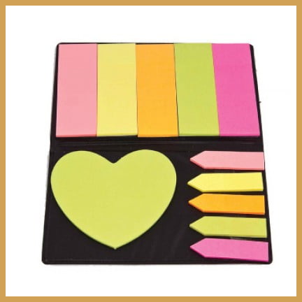 Leather Post-It Notes 4 with heart