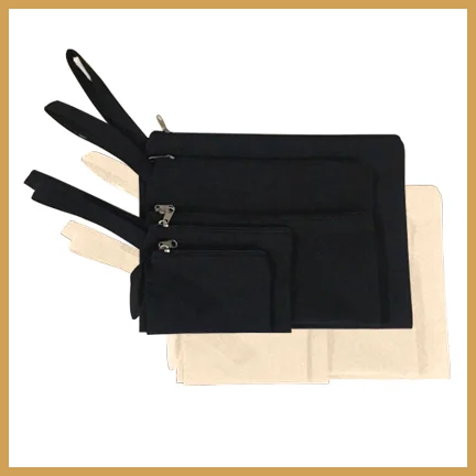 canvas zipper pouches