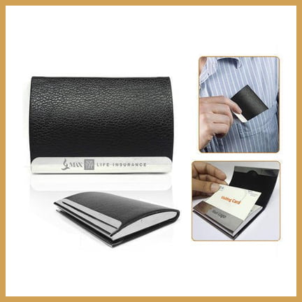 leatherette calling card case