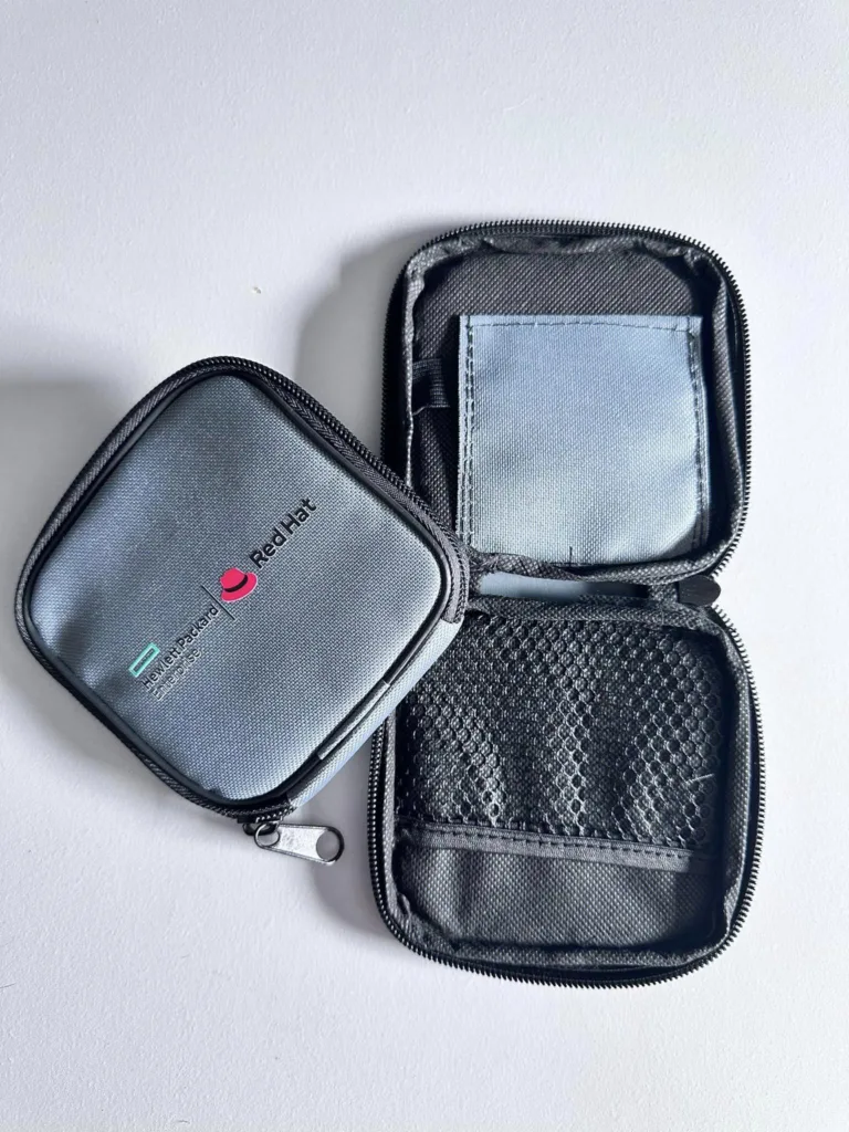 mini cable pouch with print