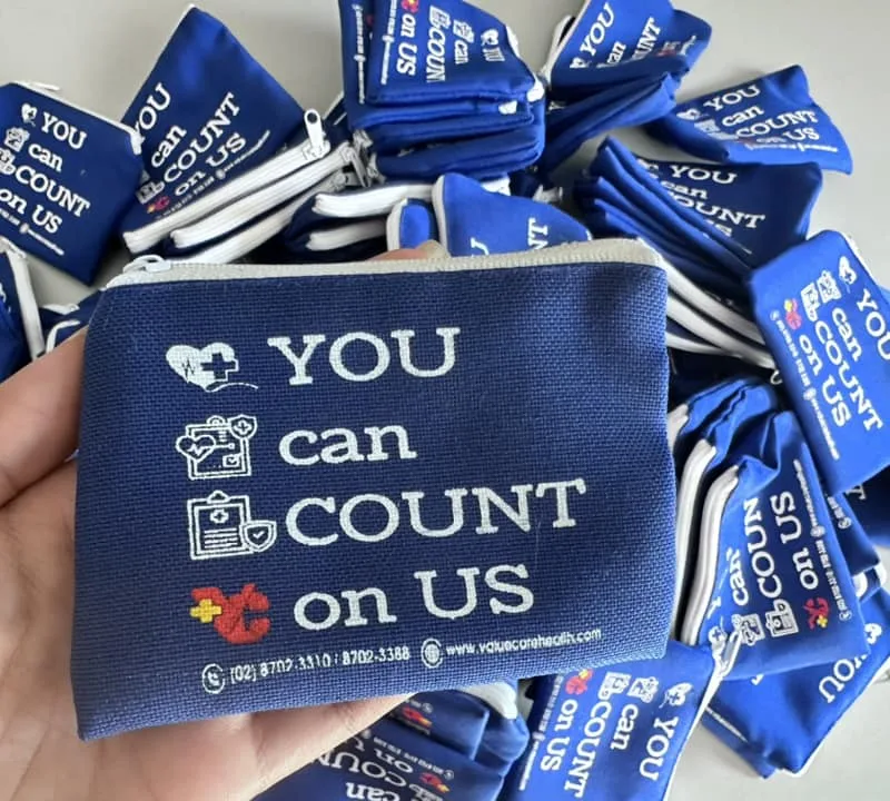 mini zipper pouch royal blue